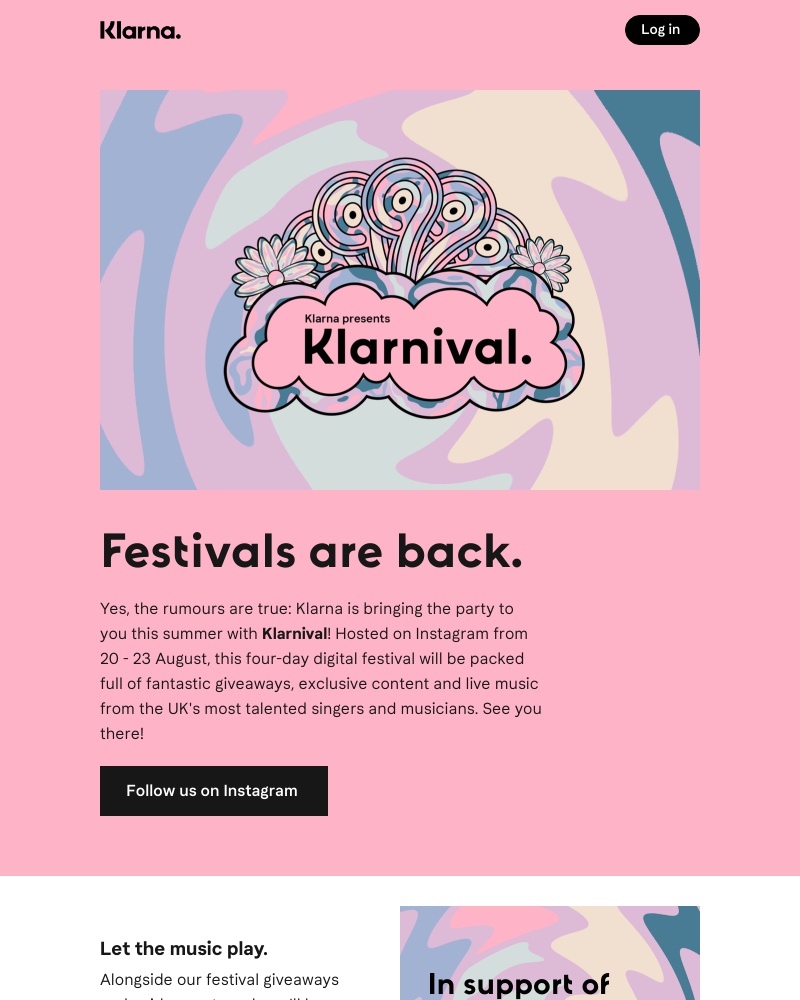 Klarna - Join the party with our Klarnival giveaways, live music and more!