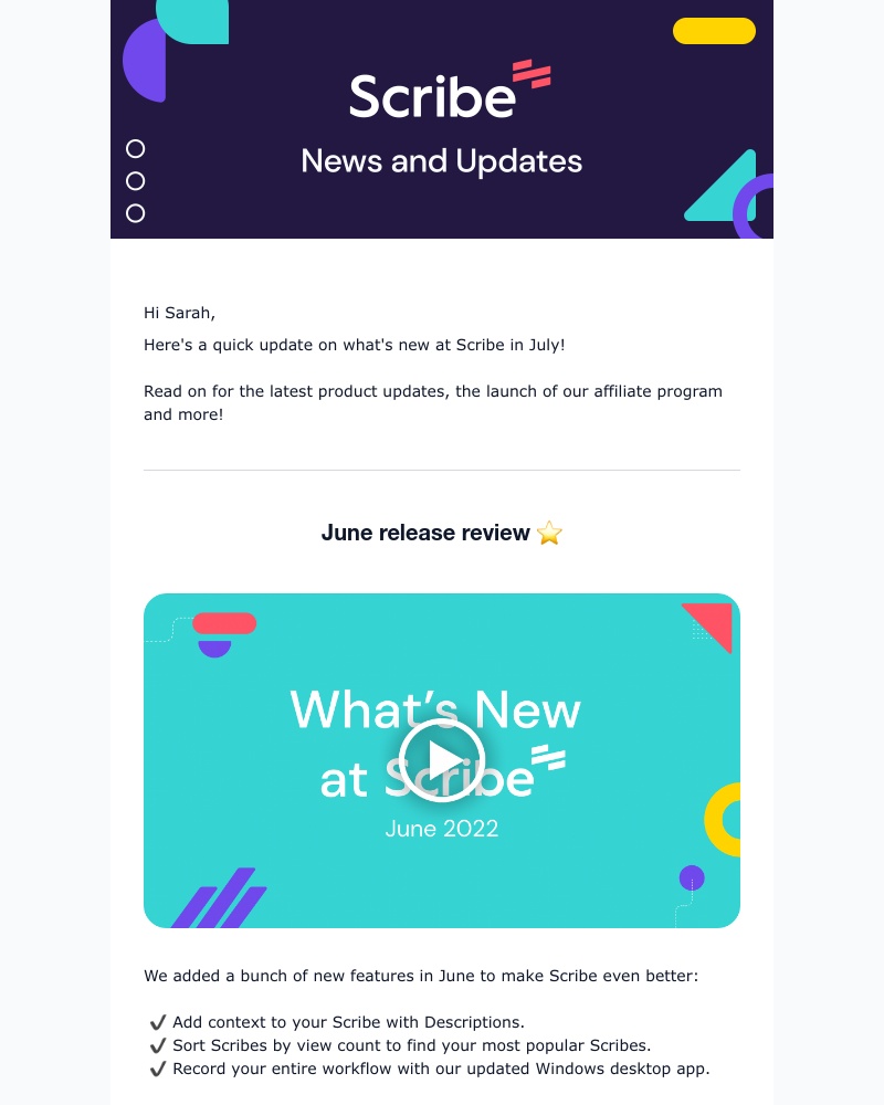 Scribe - July updates from Scribe π€©