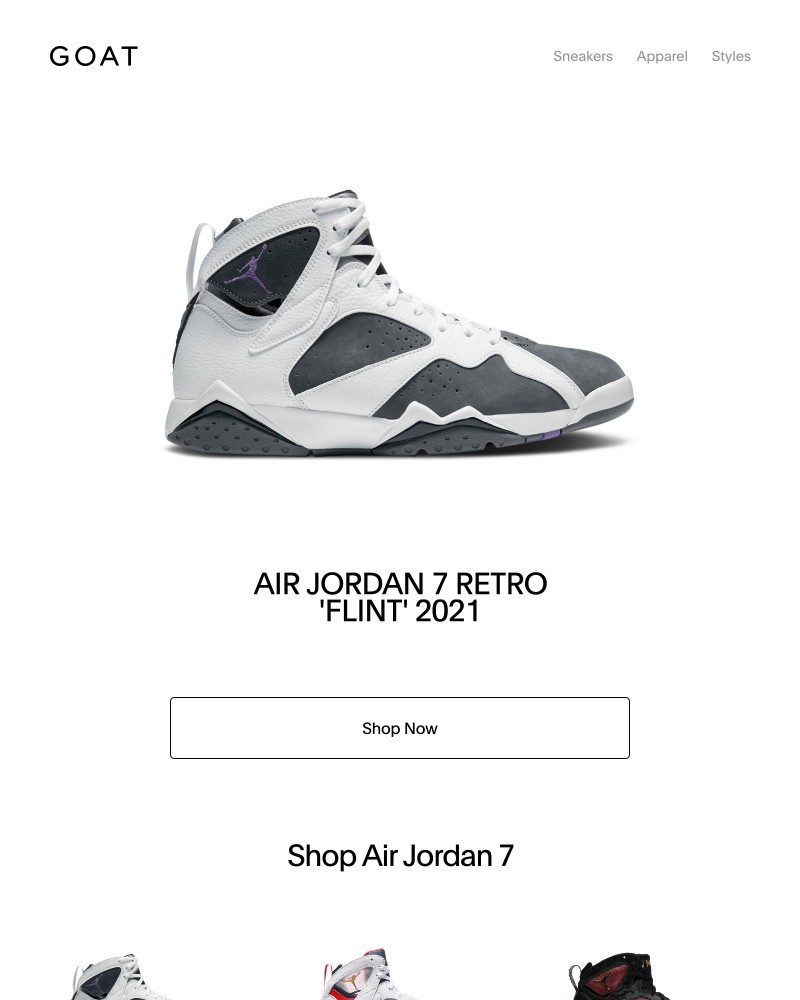 Goat - Just Dropped: Air Jordan 7 Retro 'Flint' available now