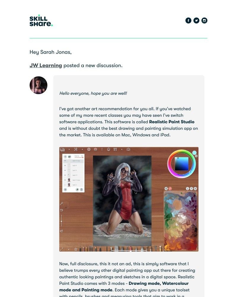 Skillshare - JW Learning Art Recommendation - Realistic Paint Studio