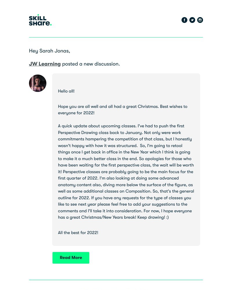 Skillshare - JW Learning - Best Wishes for 2022!