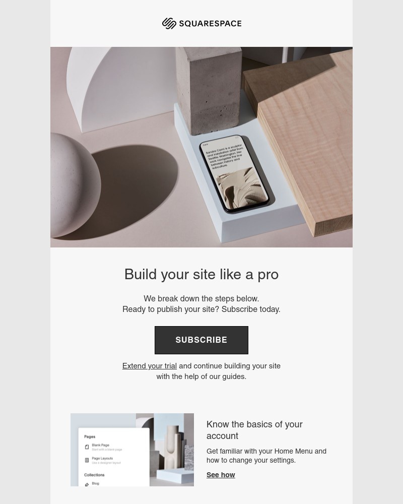 Squarespace - Keep building your website