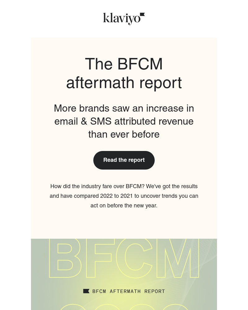 Klaviyo - Klaviyo’s BFCM results are in…