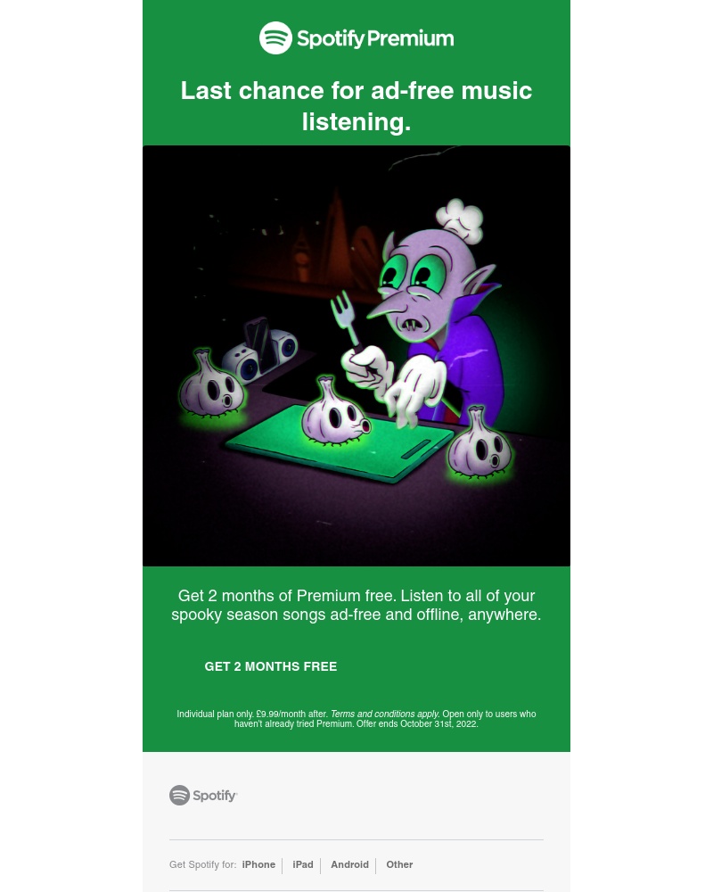 Spotify - Last chance to get 2 free months of Spotify Premium!