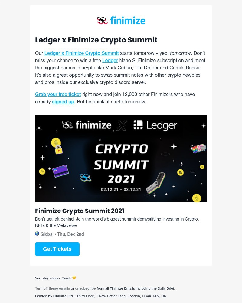 Finimize - 🚀 Last chance to sign up
