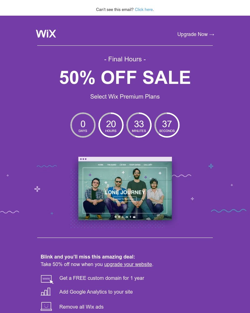 Wix - Last Chance—Save 50% with Wix