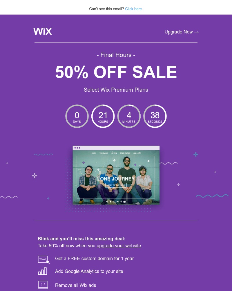 Wix - Last Chance—Save 50% with Wix