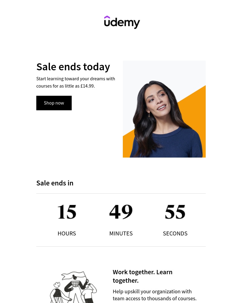 Udemy - Last day to save! Start learning toward your goals now.