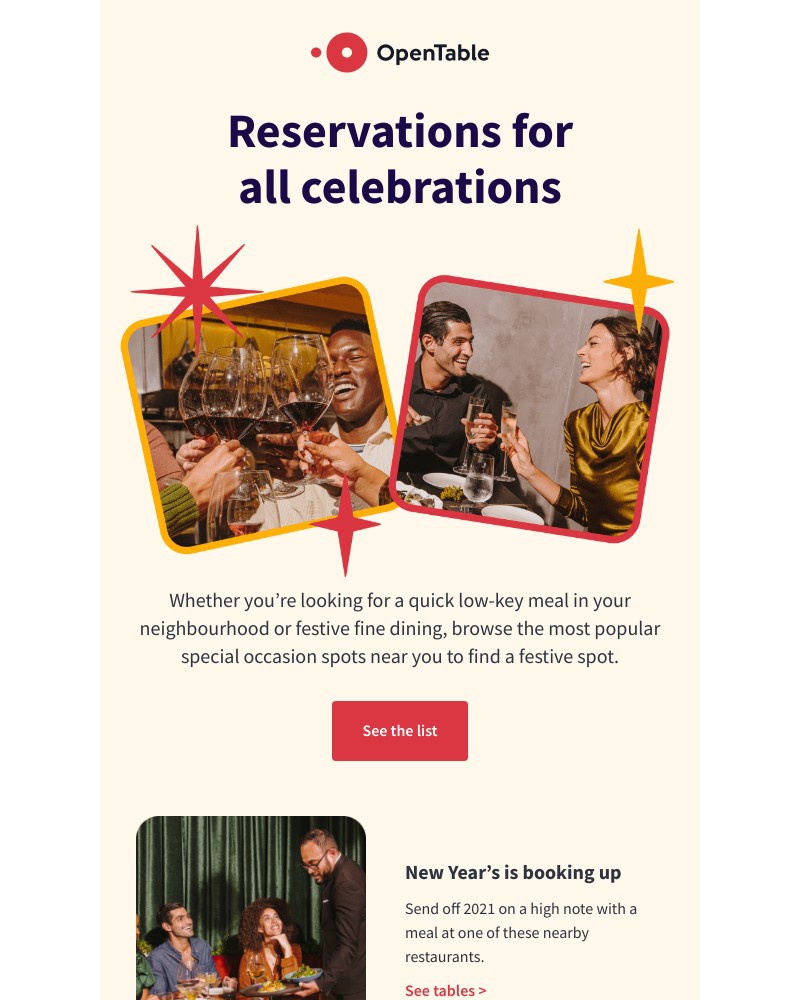 OpenTable - Last minute holiday tables near Norfolk/Suffolk