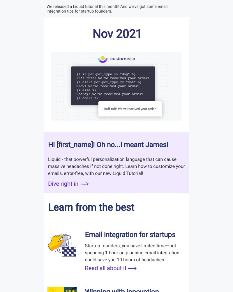 Customer.io - Learn Liquid from the experts 🤓
