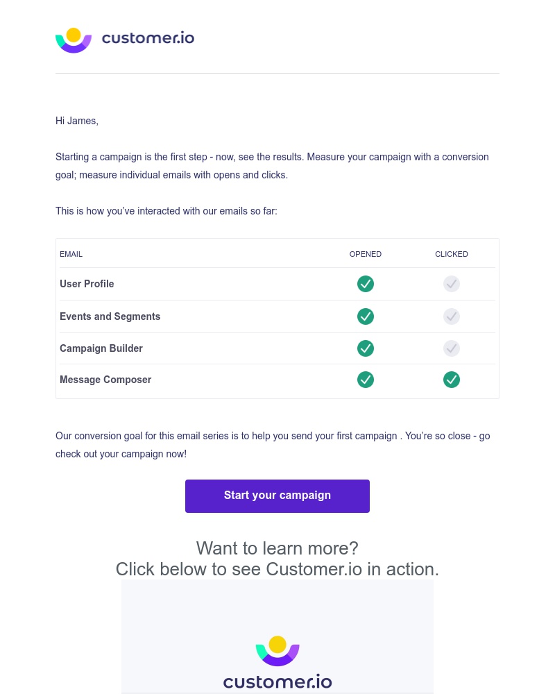 Customer.io - Learn Through Journey Metrics and Conversion Goals