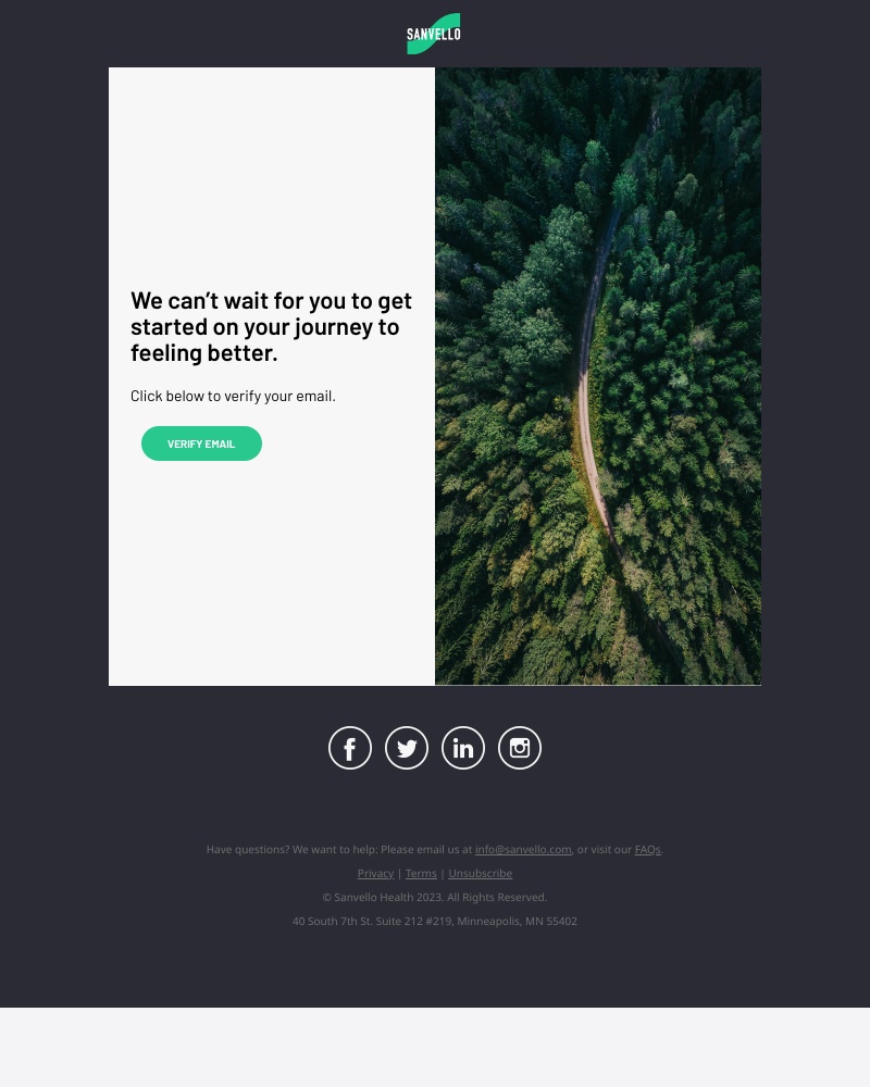Sanvello - Let’s verify your email, Daisy J