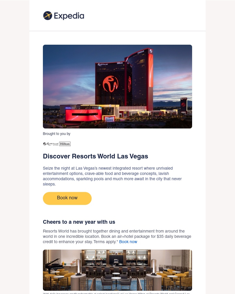 Expedia - Limitless luxury at Resorts World Las Vegas
