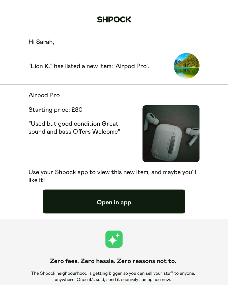 Shpock - Lion K. is selling "Airpod Pro"!