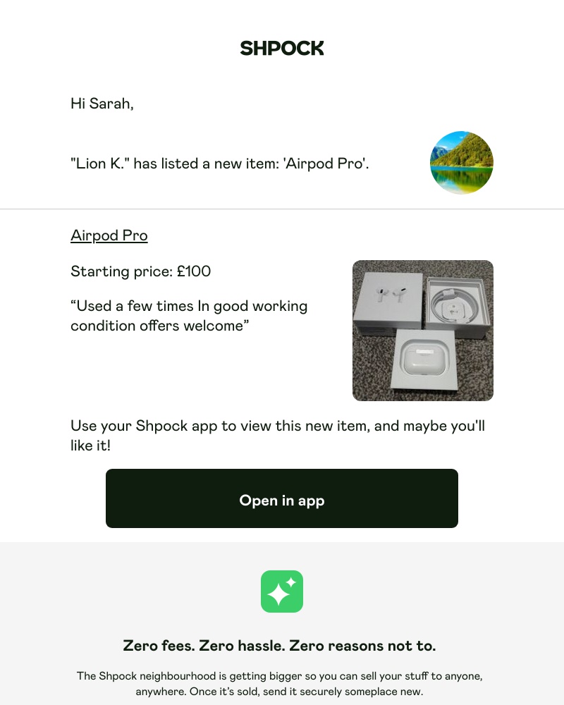 Shpock - Lion K. is selling "Airpod Pro"!