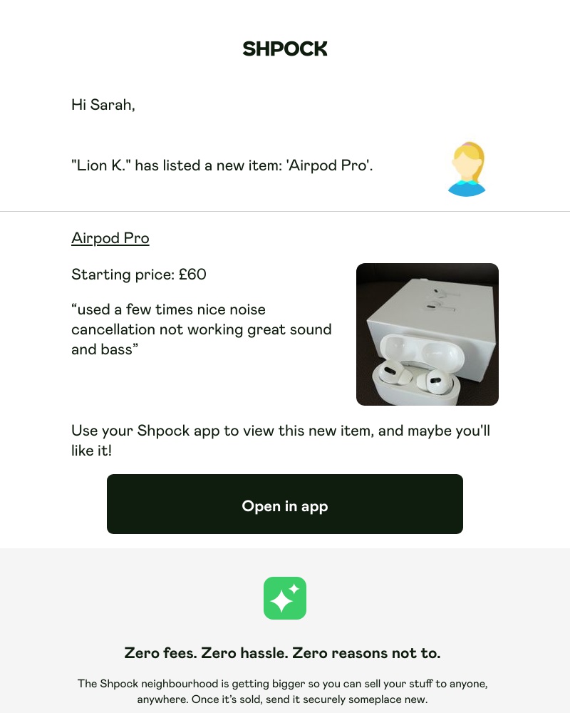 Shpock - Lion K. is selling "Airpod Pro"!