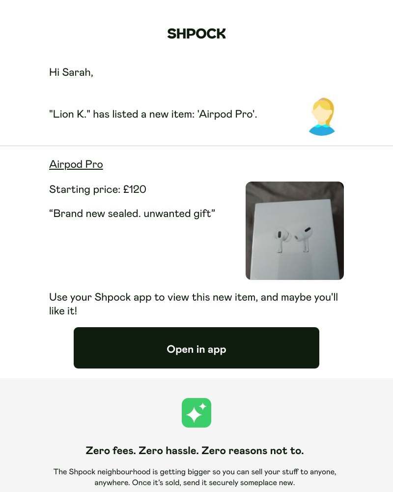 Shpock - Lion K. is selling "Airpod Pro"!