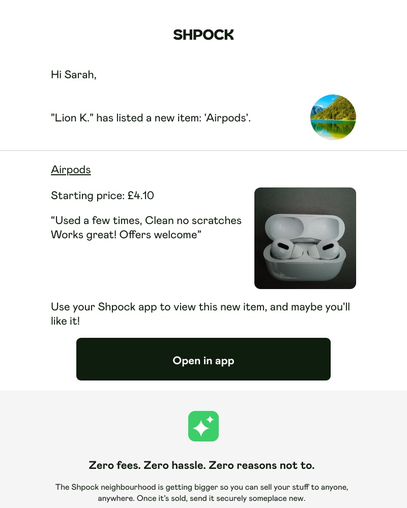 Shpock - Lion K. is selling "Airpods"!