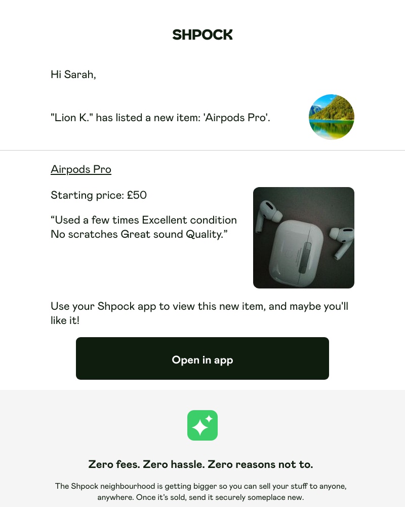 Shpock - Lion K. is selling "Airpods Pro"!