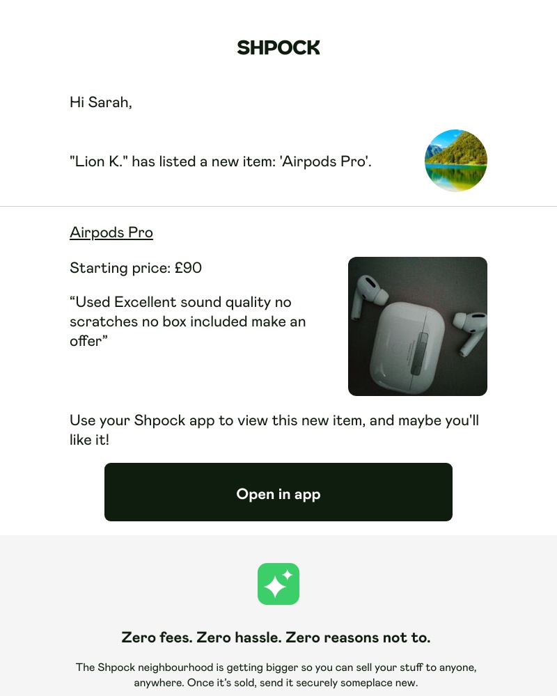 Shpock - Lion K. is selling "Airpods Pro"!