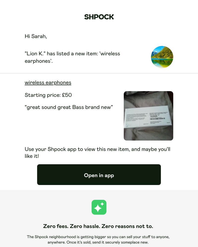 Shpock - Lion K. is selling "wireless earphones"!