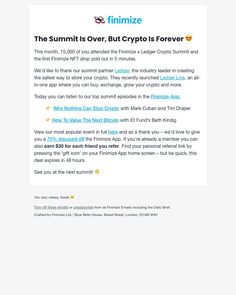 Finimize - 🎧 Listen to our summit episodes