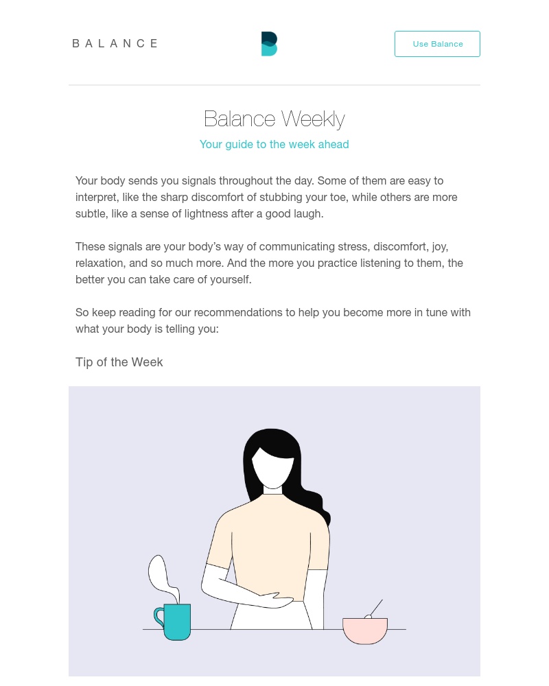 Balance - Listening to your body