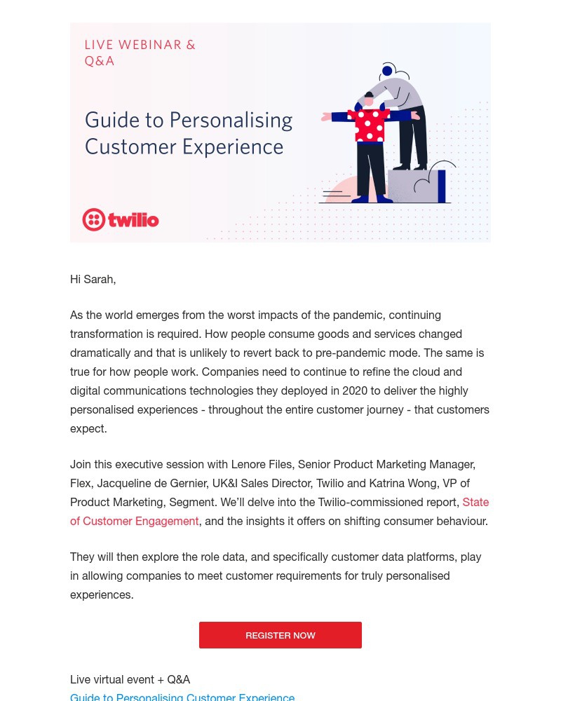 Twilio - Live Session - 14th Sept - Your Guide to Personalising Customer Experience