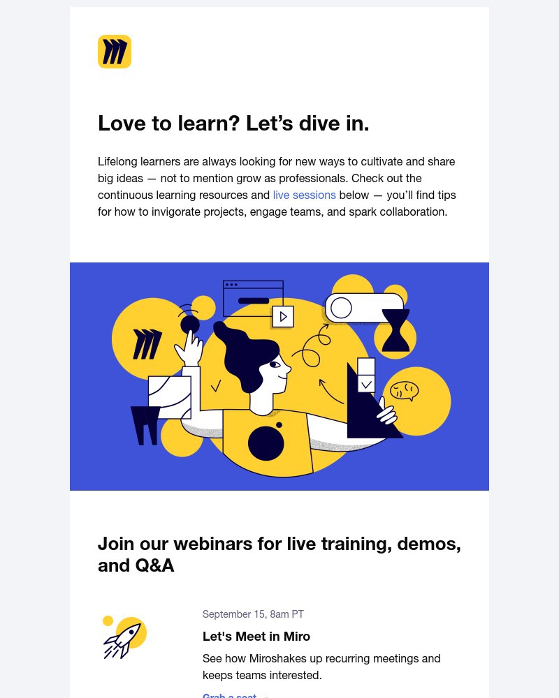 Miro - Live Sessions for the Lifelong Learners