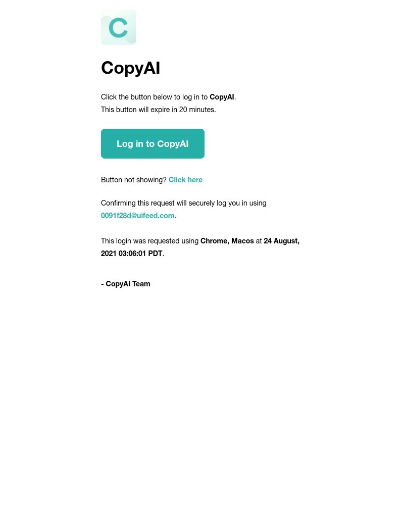 CopyAI - Log in to CopyAI