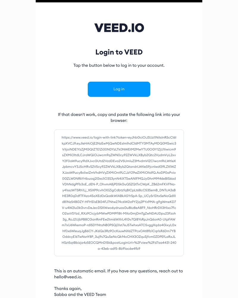 VEED.IO - Log in to VEED