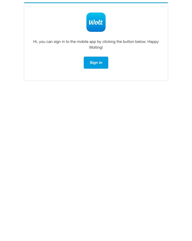 Wolt - Log in to Wolt