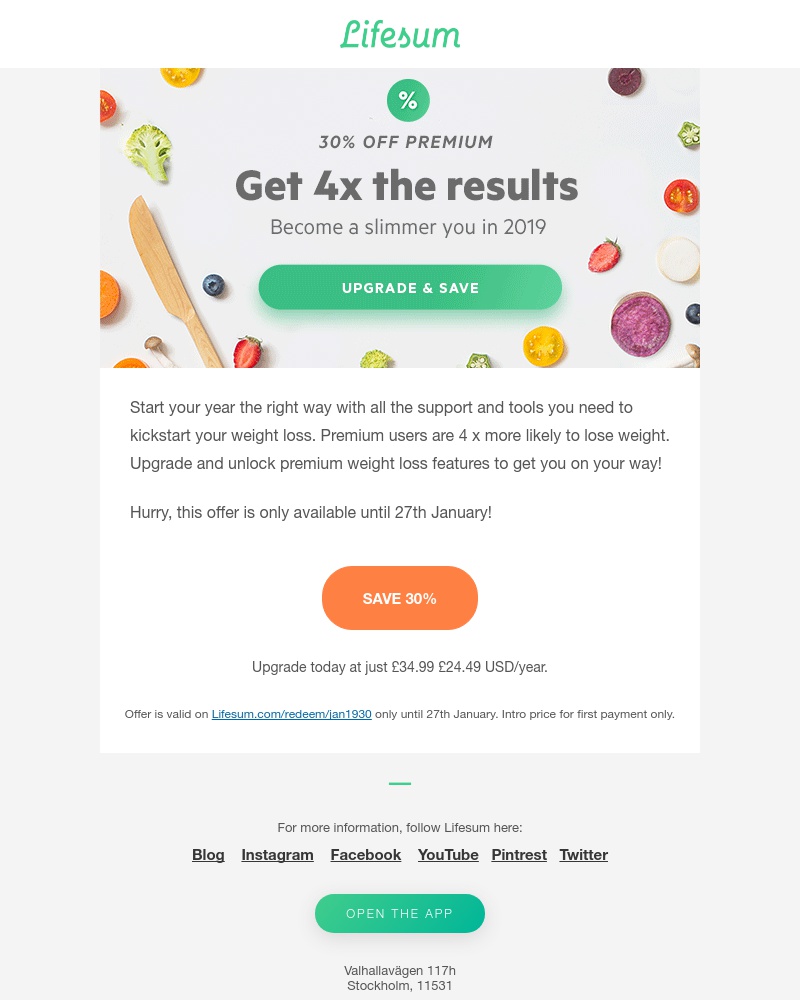 Lifesum - β¬οΈ Lose weight faster with 30% off Premium