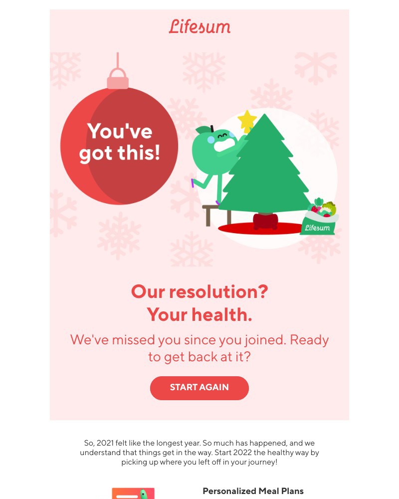 Lifesum - Make 2022 your year β¨π Restart your journey!