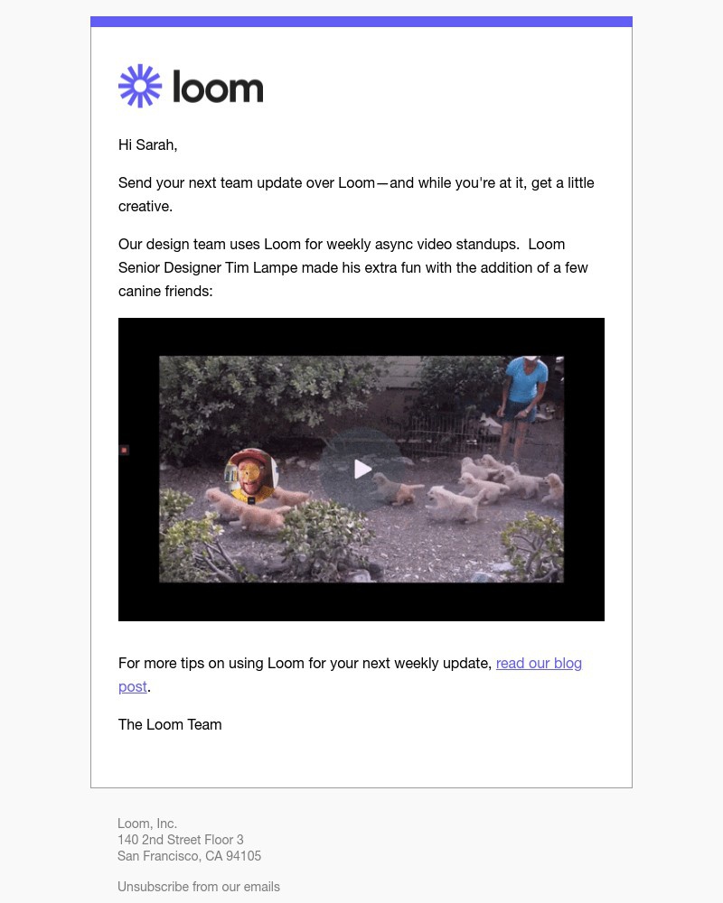 Loom - Make design meetings fun with video messaging