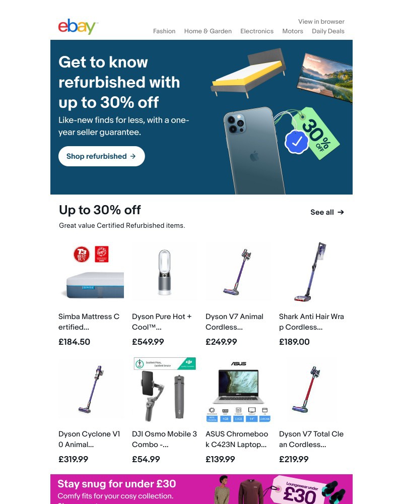 eBay - Make it Christmas everyday: up to 30% off like-new finds, all year round