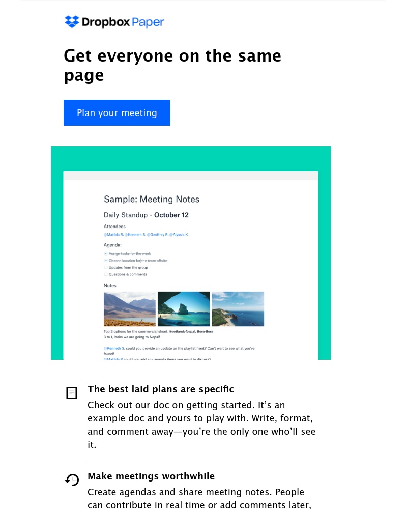 Dropbox Paper - Make meeting notes easy with Dropbox Paper