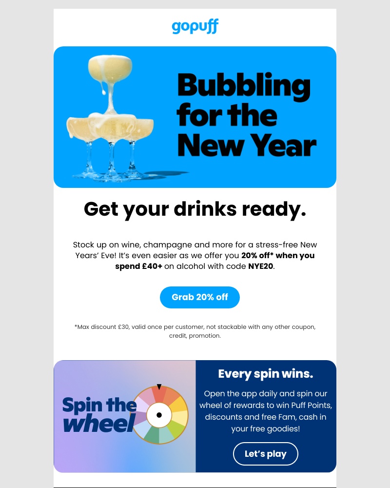 Gopuff - Make the most of New Yearโs Eve! โจ