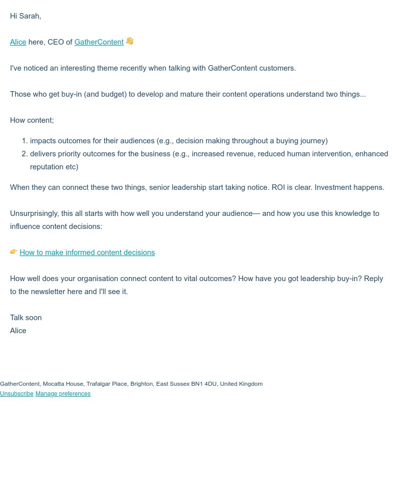 GatherContent - Making informed content decisions