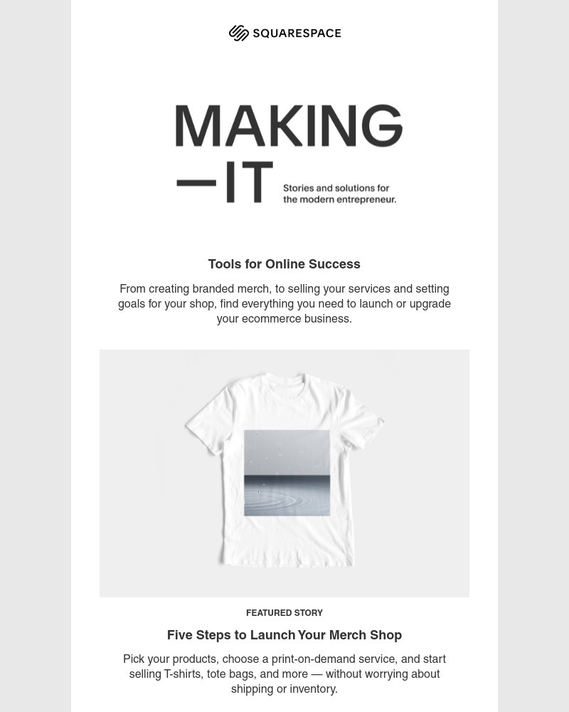 Squarespace - MAKING IT: Launch Your Online Merch Shop