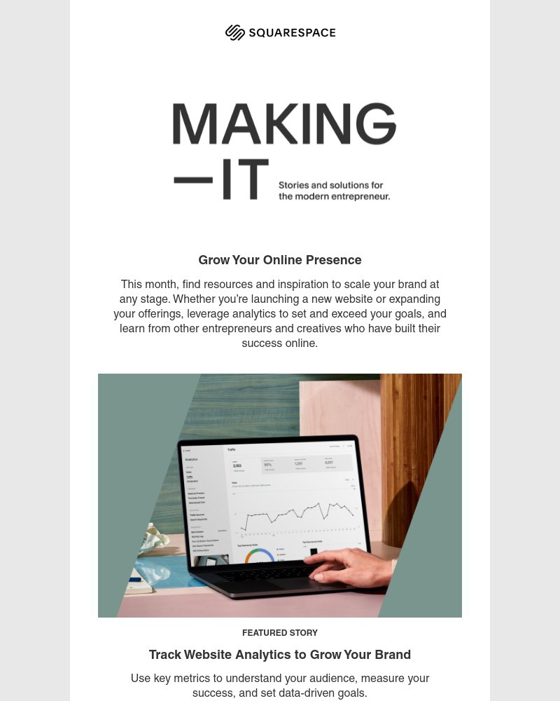 Squarespace - MAKING IT: Three Simple Ways to Measure and Grow Your Audience