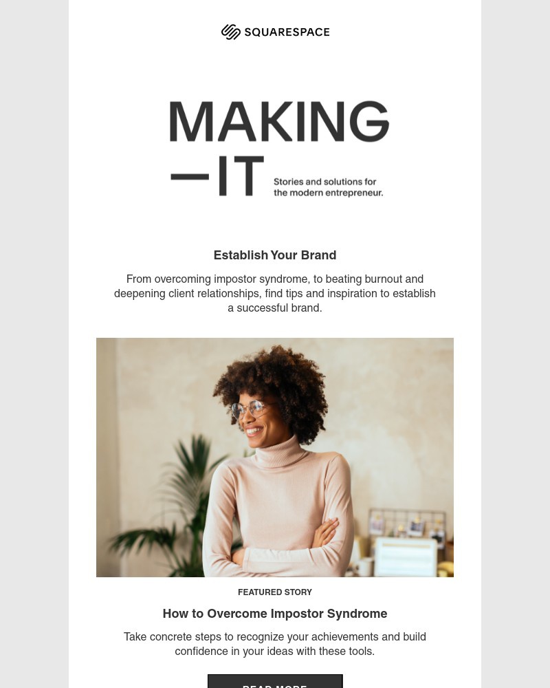 Squarespace - MAKING IT: Tips to Overcome Impostor Syndrome