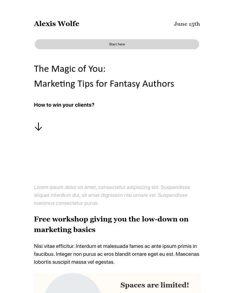 Kit - Marketing 101 - This Week