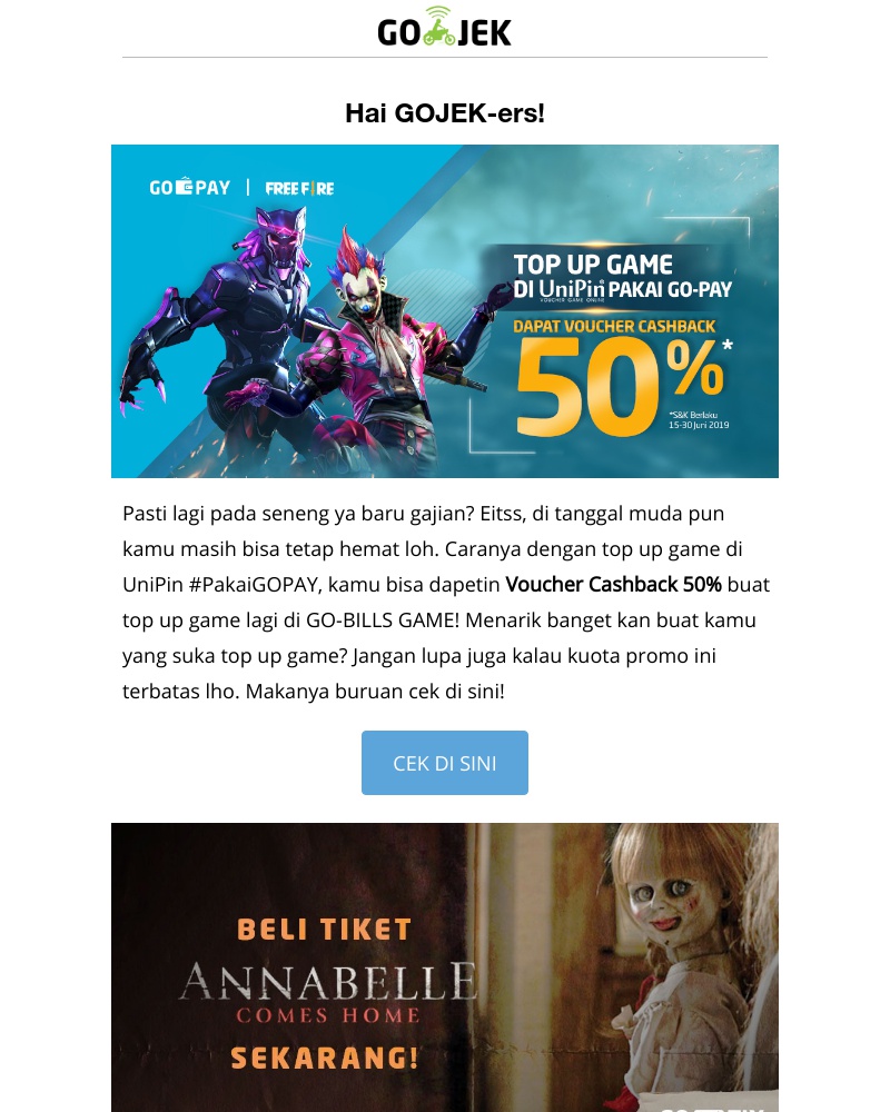 Go-Jek - Mau coba uji nyalimu? Atau dapet Voucher Cashback? Cuma di sini tempatnya!