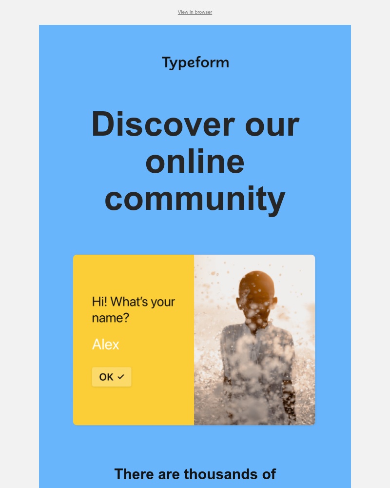 Typeform - Meet the Typeform Online Community