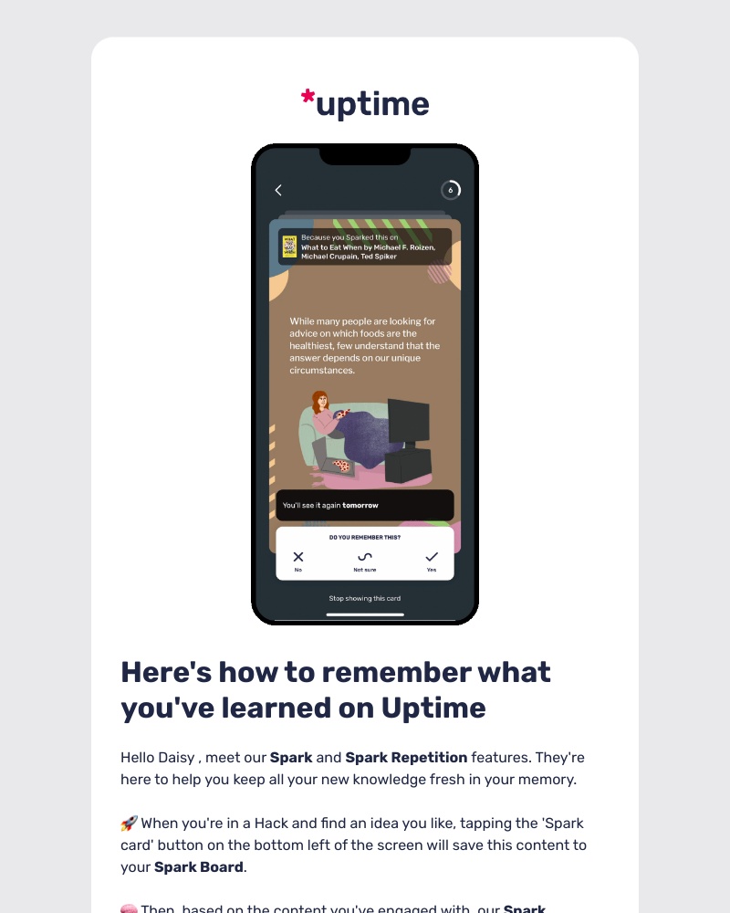 Uptime - Meet Uptime's two most popular features. 💪