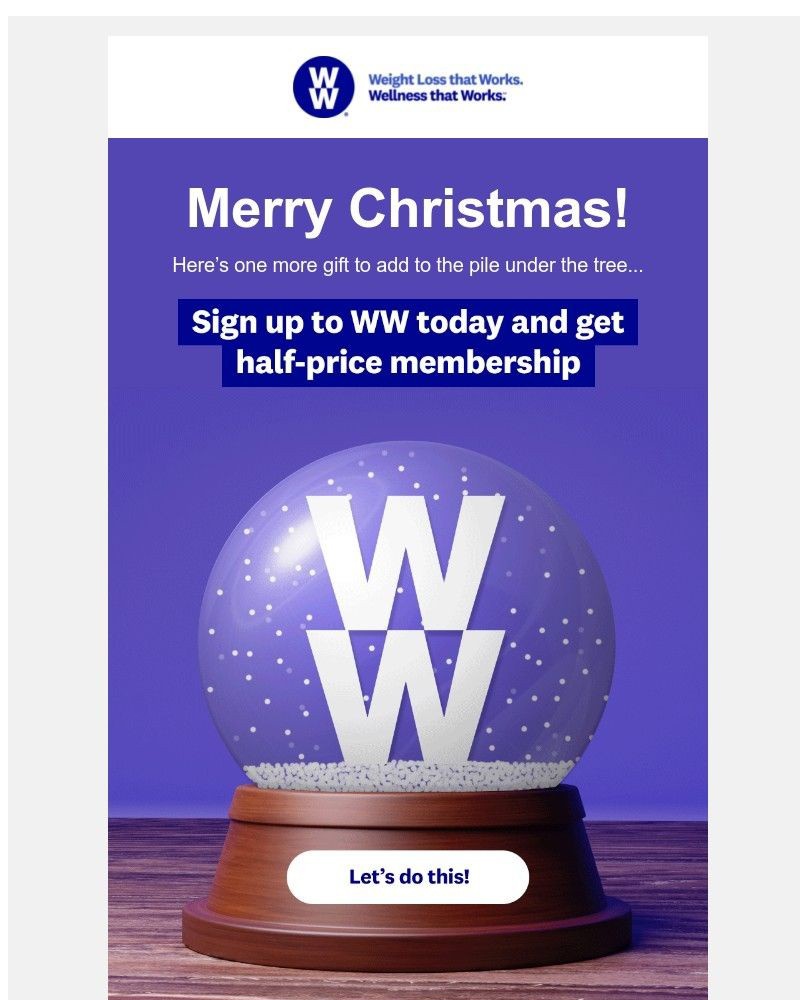 WW (Weight Watchers) - Merry Christmas from all of us at WW 🎄
