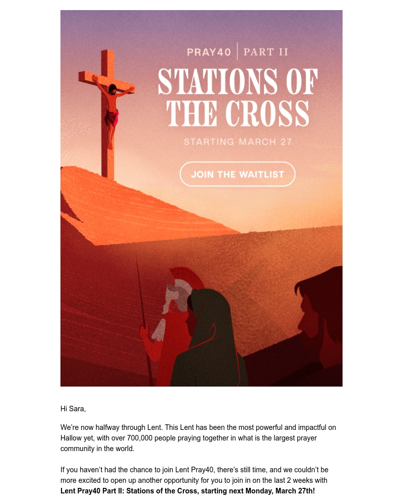 Hallow - Missed Lent Pray40? Join Part 2 Today!