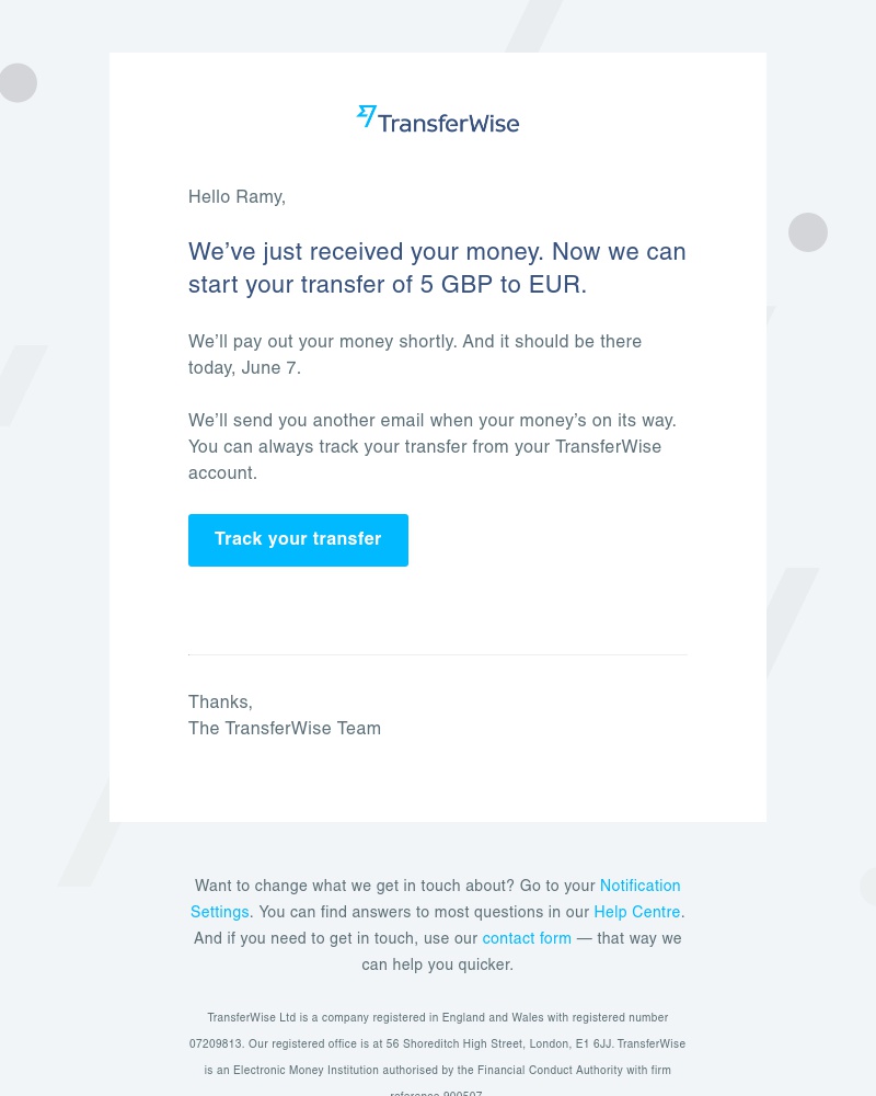 Wise - Money received (#37779911)