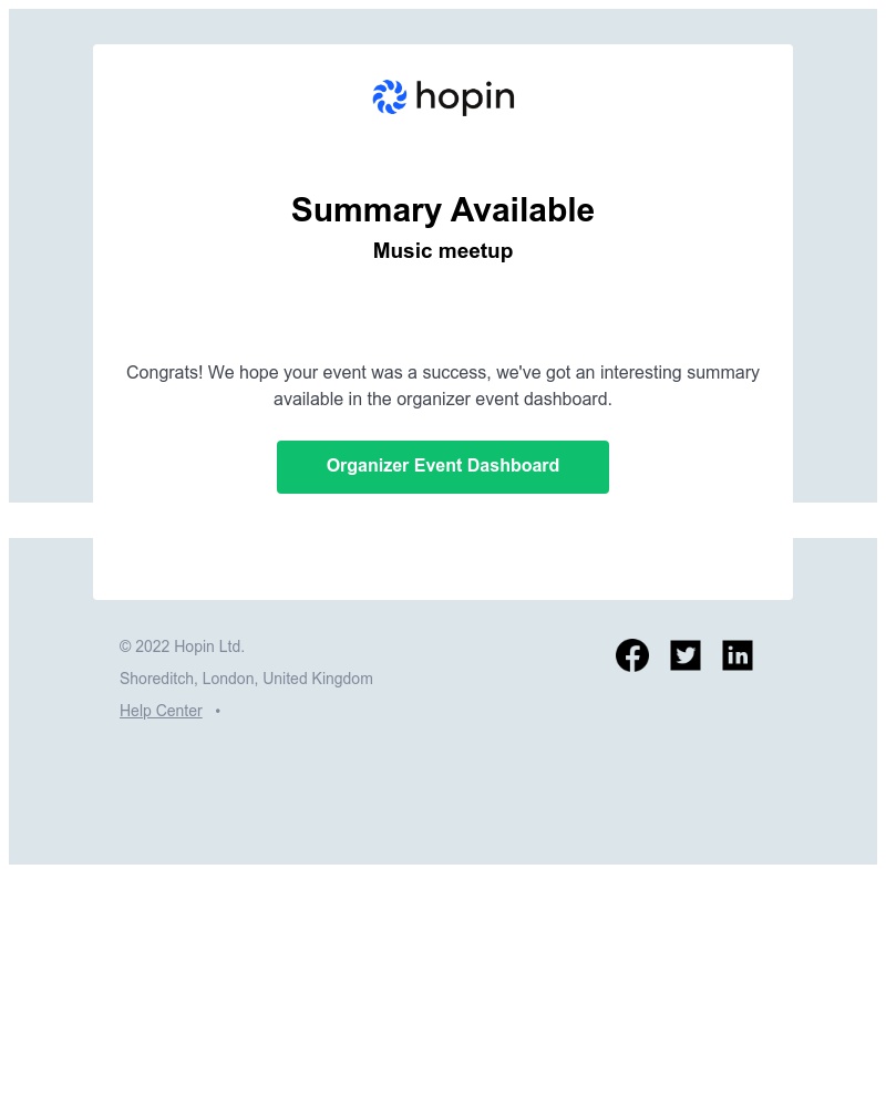 Hopin - Music meetup Summary Available